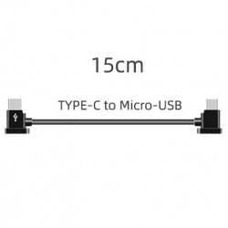 Sunnylife RC-N1 DJI Mini 2, Mavic 3 / Air 2/2S, Pocket 2 15 cm Cable (USB Type-C - Micro-USB)