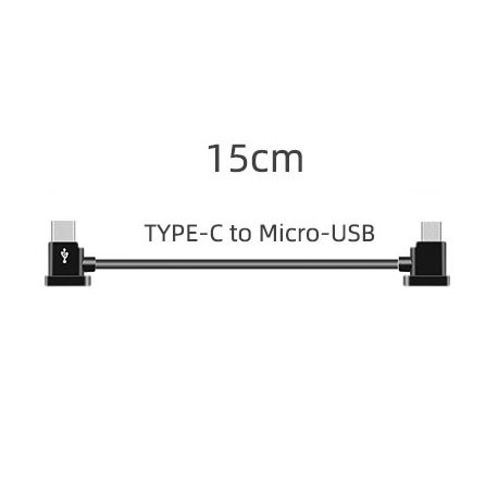Sunnylife RC-N1 DJI Mini 2, Mavic 3 / Air 2/2S, Pocket 2 15 cm Cable (USB Type-C - Micro-USB)