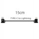 Кабель Sunnylife 15 см для RC-N1 DJI Mini 2, Mavic 3 / Air 2/2S, Pocket 2 (USB Type-C -Lightning)