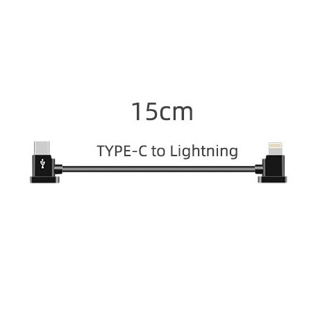 Sunnylife RC-N1 DJI Mini 2, Mavic 3 / Air 2/2S, Pocket 2 15 cm Cable (USB Type-C - Lightning)