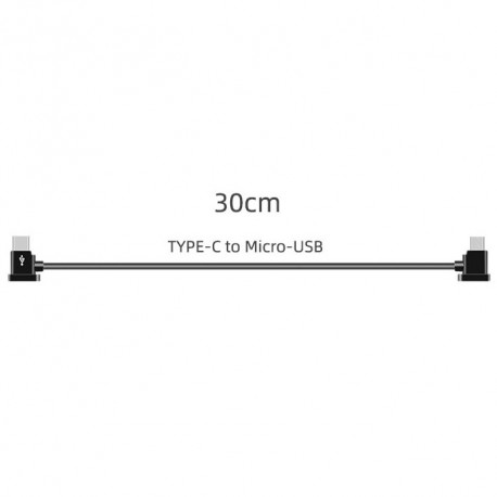 Кабель Sunnylife 30 см для RC-N1 DJI Mini 2, Mavic 3 / Air 2/2S, Pocket 2 (USB Type-C - Micro-USB)