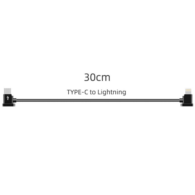 Sunnylife RC-N1 DJI Mini 2, Mavic 3 / Air 2/2S, Pocket 2 30 cm Cable (USB Type-C - Lightning)