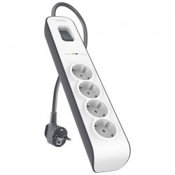 Belkin Surge Protector, 4 outlets, 525 Joule, UL 500V, 2m cable