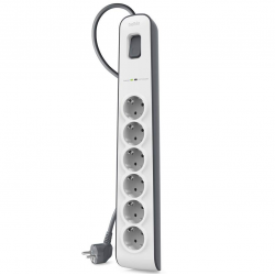 Belkin Surge Protector, 6 outlets, 650 Joule, UL 500V, 2m cable