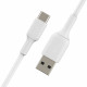 Belkin USB-A - USB-С, PVC Cable, 2m, white overall plan