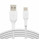 Belkin USB-A - USB-С, BRAIDED Cable, 2m, white