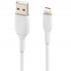 Belkin USB-A - Lightning, PVC Cable, 1m, white close-up_2