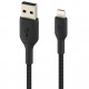 Кабель USB-A - Lightning, BRAIDED, 0,15 м, черный крупный план_2