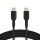 Belkin USB-С - USB-С, BRAIDED Cable, 1m, black