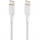 Belkin USB-С - USB-С, BRAIDED Cable, 1m, white close-up_2