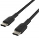 Belkin USB-С - USB-С, BRAIDED Cable, 1m, black close-up_1
