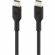 Кабель Belkin USB-С - USB-С, BRAIDED, 1 м, черный крупный план_2
