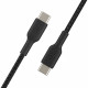 Belkin USB-С - USB-С, BRAIDED Cable, 1m, black overall plan