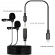 BOYA BY-M2D Omni Directional Lavalier Microphone with Lightning adapter for iPhone, overall plan