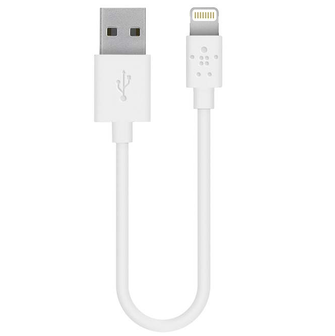 Кабель Belkin USB-A - Lightning, 0,15 м, белый