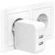 Мережевий зарядний пристрій Playa by Belkin Home Charger 24W Dual USB 2.4A, white