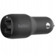 Автомобільний зарядний пристрій Belkin Car Charger 24W Dual USB-A, black