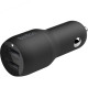 Belkin Car Charger 24W Dual USB-A, black, overall plan