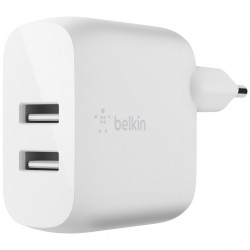 Сетевое зарядное устройство Belkin Home Charger (24W) Dual USB 2.4A, white