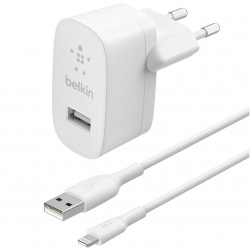 Belkin 12W USB-A 2.4A з кабелем Lightning 1м, white