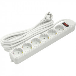 PowerPlant Surge protector 5 m, 3x1.5mm2, 10A, 6 outlets (JY-1057/5)
