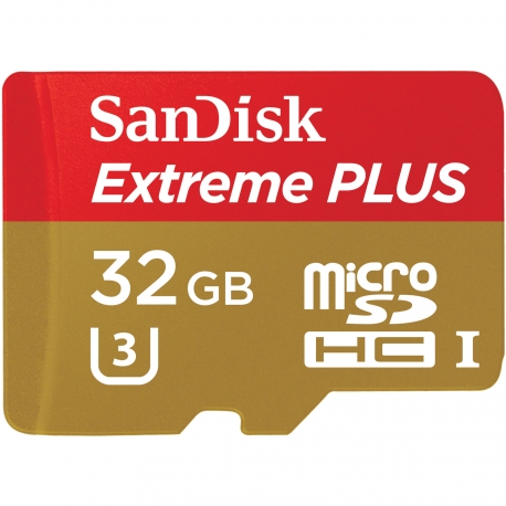 Карта памяти SanDisk Extreme PLUS 32GB MicroSDHC UHS-I U3 633x (вид сверху)
