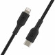Belkin USB-С - Lightning, BRAIDED Cable, 1m, black overall plan