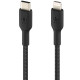 Belkin USB-С - Lightning, BRAIDED Cable, 1m, black close-up