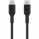 Belkin USB-С - USB-С, PVC Cable, 1m, black frontal view