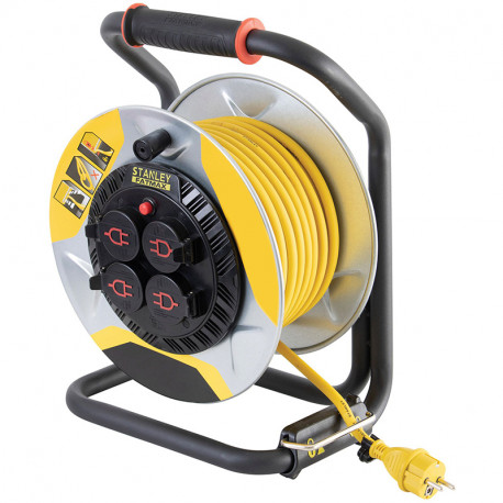 Stanley Extension cord Fatmax 25 m, 3x1.5mm2, IP44, 3200W, 4 sockets with covers, aluminum