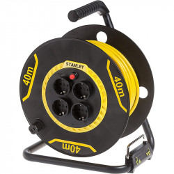 Stanley Extension cord on spool 40 m, 3x1.5mm2, IP20, 3200W, 4 sockets