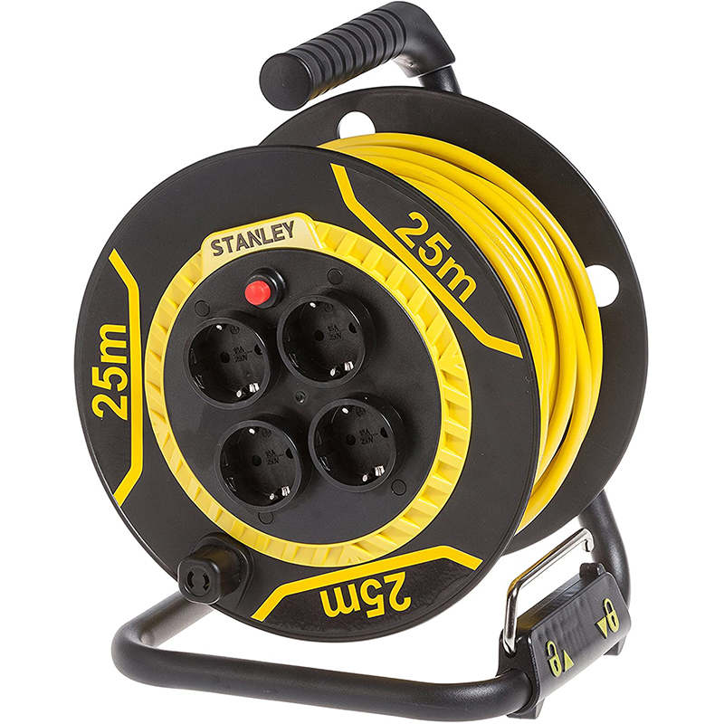 Stanley Extension cord on coil 25 m, 3x1.5mm2, IP20, 3200W, 4 sockets