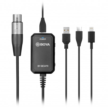 Boya BY-BCA70 (3-pin XLR на Lightning, USB-C, USB-A) Plug Microphone Cable, main view