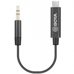 Boya BY-K2 3.5mm TRS Male to USB Type-C Adapter Cable (7.9")