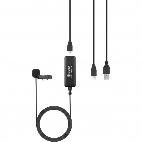 Boya BY-DM10 UC Digital Lavalier Microphone with Monitoring & USB Type-C and USB Type A Cables, main view