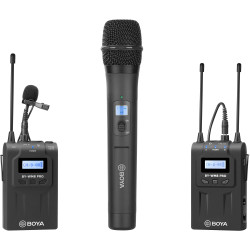 Беспроводная УВЧ двухканальная микрофонная система Boya BY-WM8 Pro-K4 (микрофон+передатчик)
