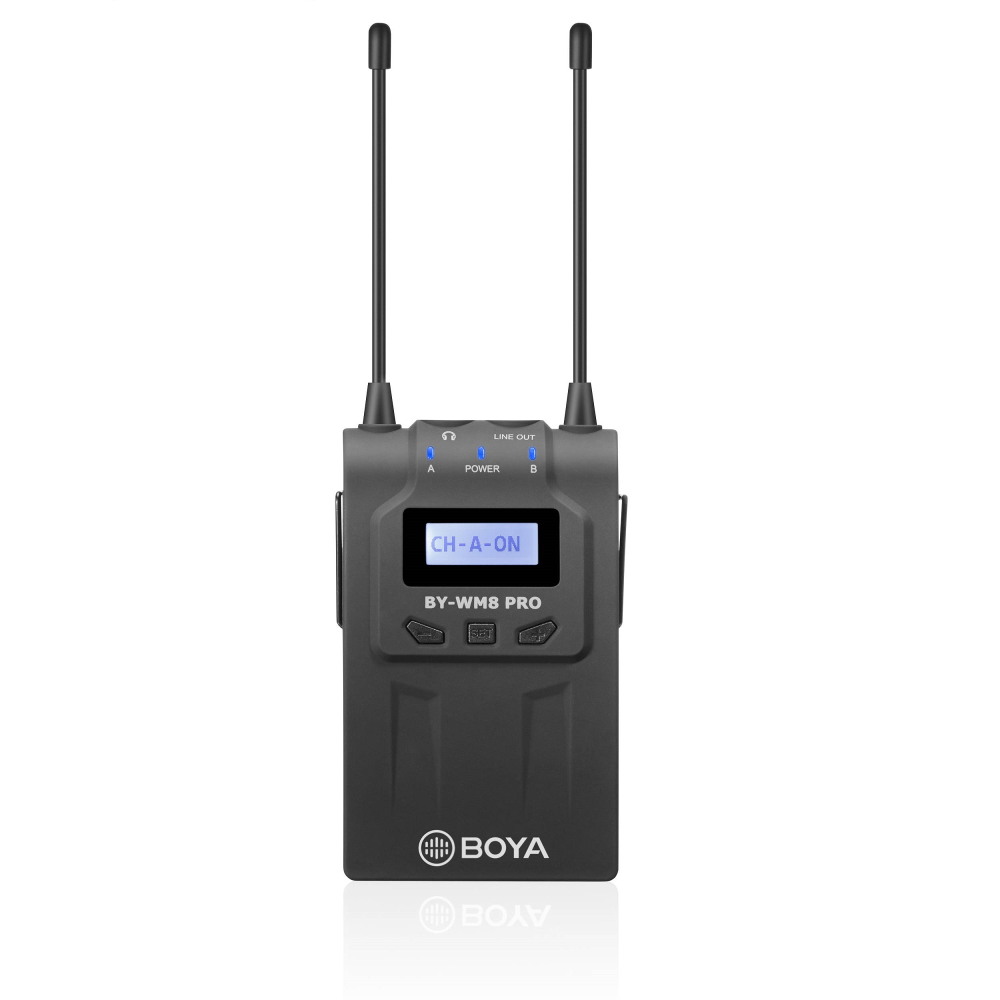 Двухканальный УВЧ приемник Boya BY-WM8 Pro RX8 Pro, главный вид