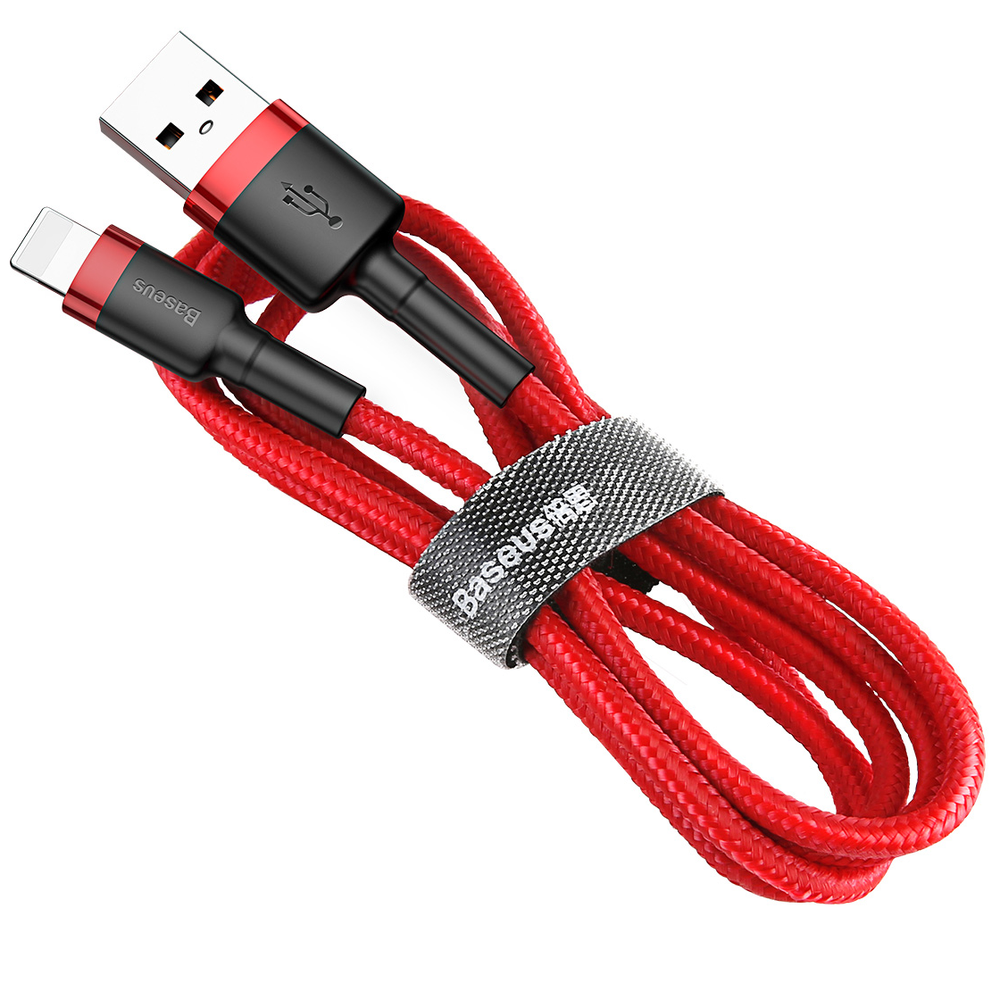 Кабель Baseus Cafule USB Tуpe-A - Lightning чорно-червоний, 3 м