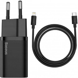 Мережевий зарядний пристрій з кабелем Baseus 20W Super Si USB-C TZCCSUP-B01 