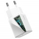 Сетевое зарядное устройство Baseus 20W Super Si USB-C TZCCSUP-B01, белое общий план_1