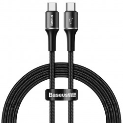 Кабель Baseus Halo USB Type-C – USB Type-C PD2.0, QC3.0, 60W черный, 1 м