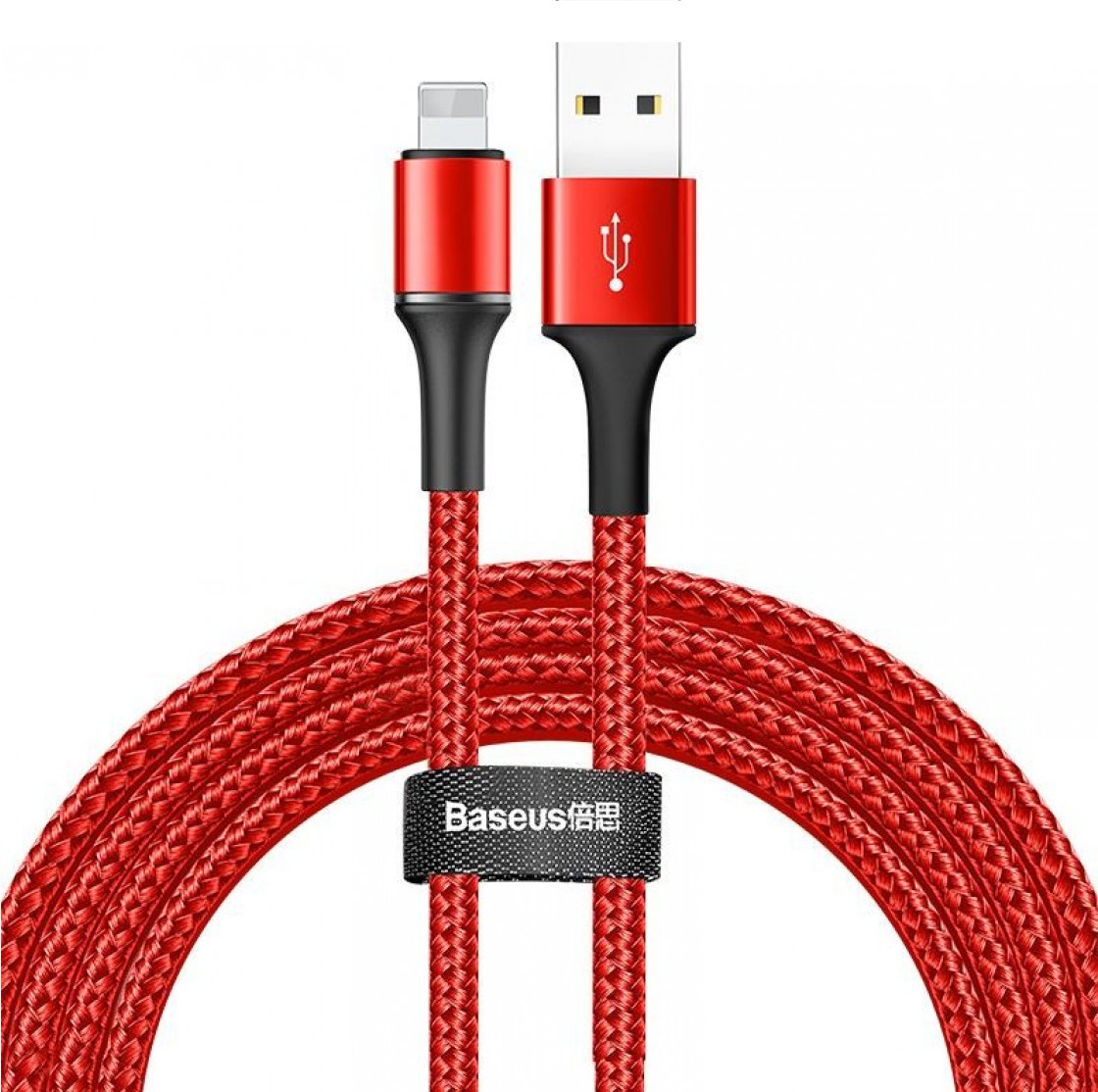Кабель Baseus Halo USB Tуpe-A - Lightning червоний, 2 м