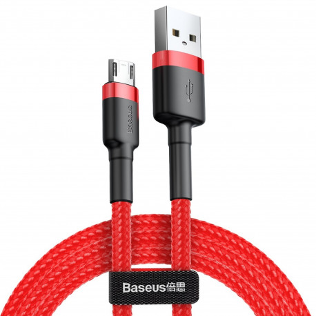 Кабель Baseus Cafule USB Tуpe-A - Micro USB черно-красный, 3 м, главный вид