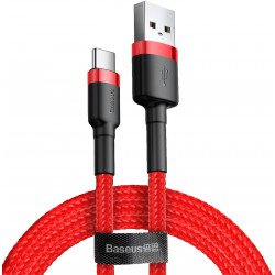 Кабель Baseus Cafule USB Type-A - USB Type-C чорно-червоний, 3 м