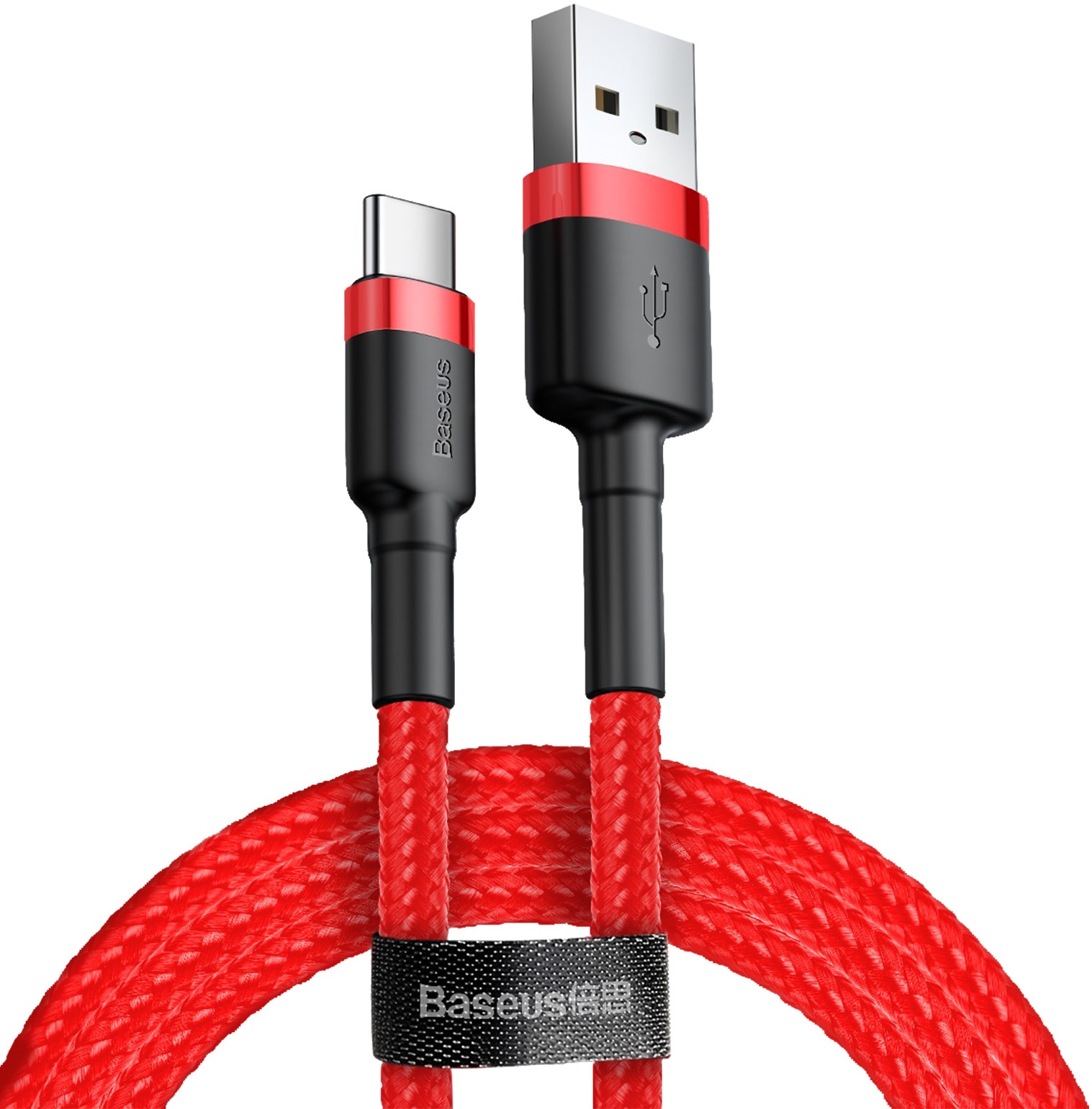 Кабель Baseus Cafule USB Tуpe-A - USB Type-C чорно-червоний, 3 м