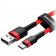 Baseus Cafule USB Tуpe-A - USB Type-C cable black-Red, 3 m, overall plan
