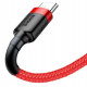 Кабель Baseus Cafule USB Tуpe-A - USB Type-C черно-красный, 3 м, крупный план