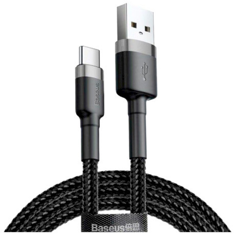 Кабель Baseus Cafule USB Tуpe-A - USB Type-C черно-серый, 1 м, главный вид
