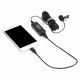Boya BY-DM10 Digital Lavalier Microphone with Monitoring & Lightning and USB Type-A Cables, with smartphone