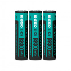 Videx 18650 Li-Ion 2200 mAh Rechargeable Battery 3 pcs for Zhiyun CRANE 2, CRANE 3